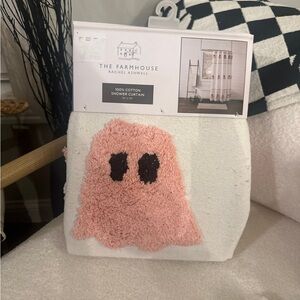 Martha Stewart Ghost Shower Curtain New pink Halloween